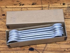 Vintage NOS Indestro 727 9/16" X 5/8" Double Open End Wrenches Box Of 6 NEW