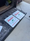 Vintage Pair Of SINCLAIR GASOLINE Porcelain Pump Plate