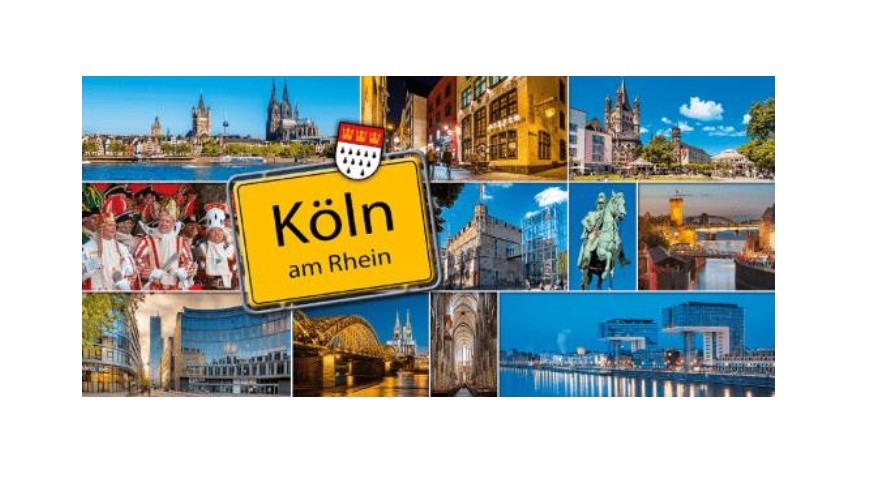 Cologne magnet 12 cm photo souvenir Carnival bridge Rhine Cologne Cathedral...