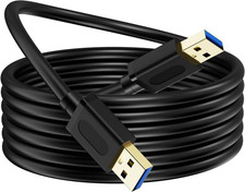 USB 3.0 Male to Male Cable 25Ft,Usb to USB Cable with Gold-Plated Connector for