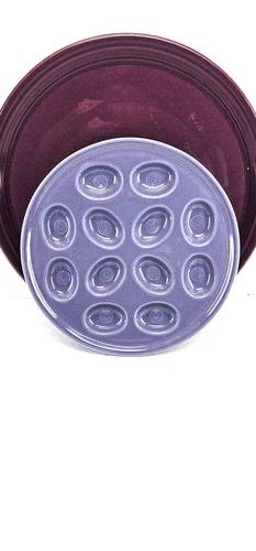 FIESTA 11.1" EGG TRAY PLATE PLATTER lavender purple NEW 1ST