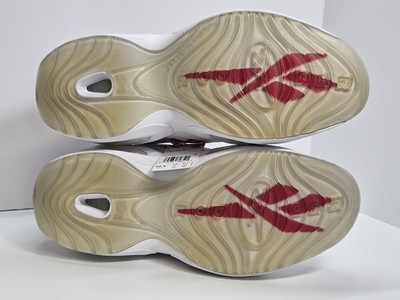 Reebok Question Mid Unisex Shoes White/Vector Red Size Men display picture 2