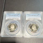 TWO 1991-S Washington Quarter PCGS PR70DCAM San Francisco Proof