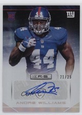 2014 Panini Rookies & Stars /25 Andre Williams #106 Auto 0i5i