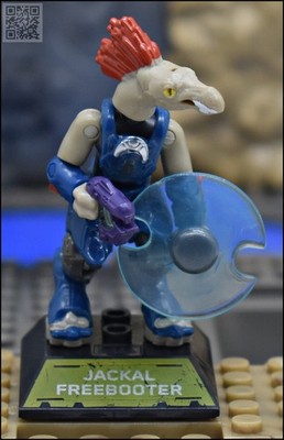 HALO HEROES SERIES 14 MEGA BLOKS CONSTRUX BLUE JACKAL FREEBOOTER FIGURE GYG47