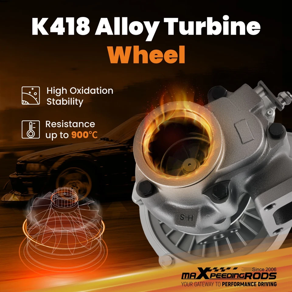 Universale T04E T3 Turbocompressore Turbo Turbolader for 4 6 Cyl 1.5L-2.5L - Immagine 3 di 4