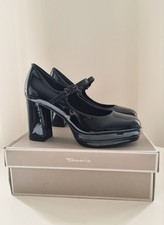 Tamaris Pumps schwarz, Lackleder, Gr. 39, Plateau, nur probegetragen, neuwertig