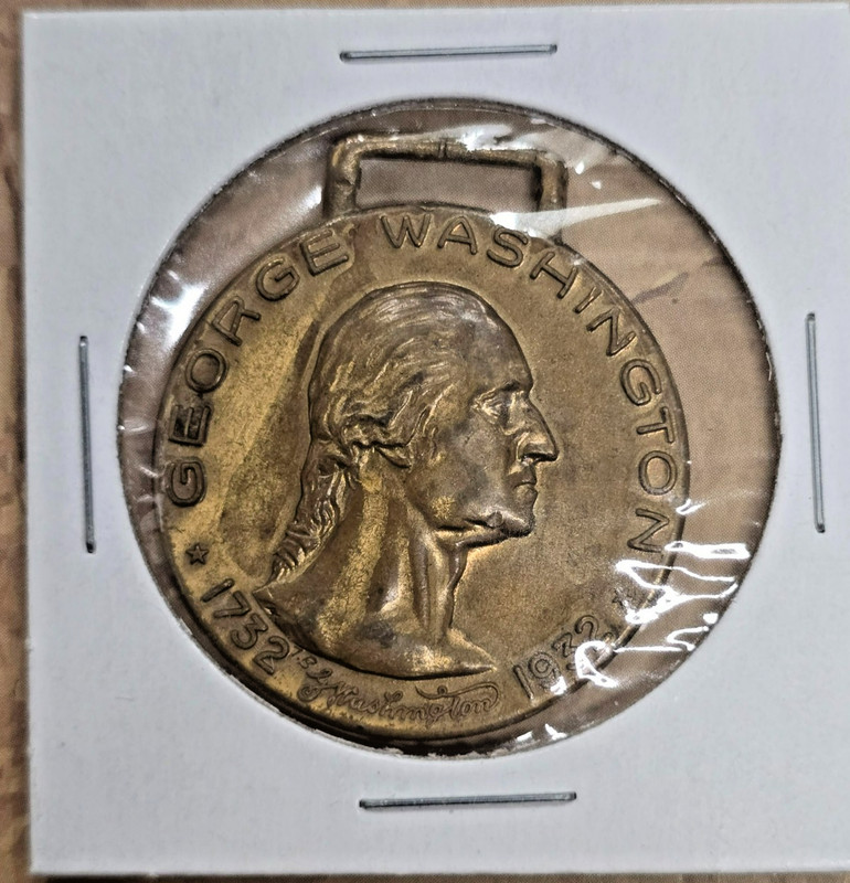 George Washington's 200th Birthday Celebration Watch Fob 1732-1932