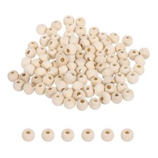 100Pcs 6mm Wood Beads, Unfinished Wooden Natural Beads Wood Spacer Beads
