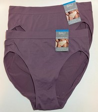 NWT 2 Bali Seamless Hi-Cut Panties Seamless Smoothing DF2362 Size 9/2XL