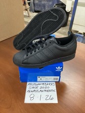 DS 2022 Adidas Superstar Low Triple Black Men  s Sz 9