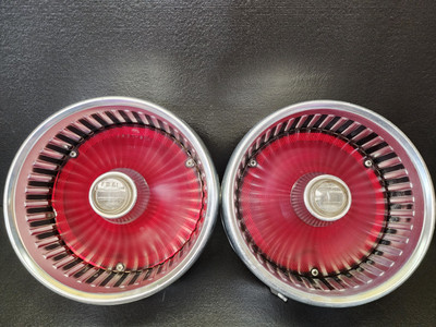 1961 61 Ford Galaxie 500 XL Starliner Tail Lights Pair W Reverse Original OEM OE