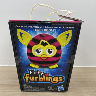 Hasbro Furby Furbling Pink Black Stripes 2013 Electronic Interactive Talking Toy