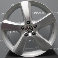 GENUINE VW VOLKSWAGEN TOUAREG 7L 5 SPOKE 20" INCH SILVER/CUT ALLOY WHEEL X1