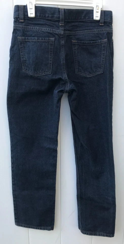 Lands' End Iron Knee Classic Boy's Straight Leg Jeans, Dark Wash, Size 12 - Image 2 of 4