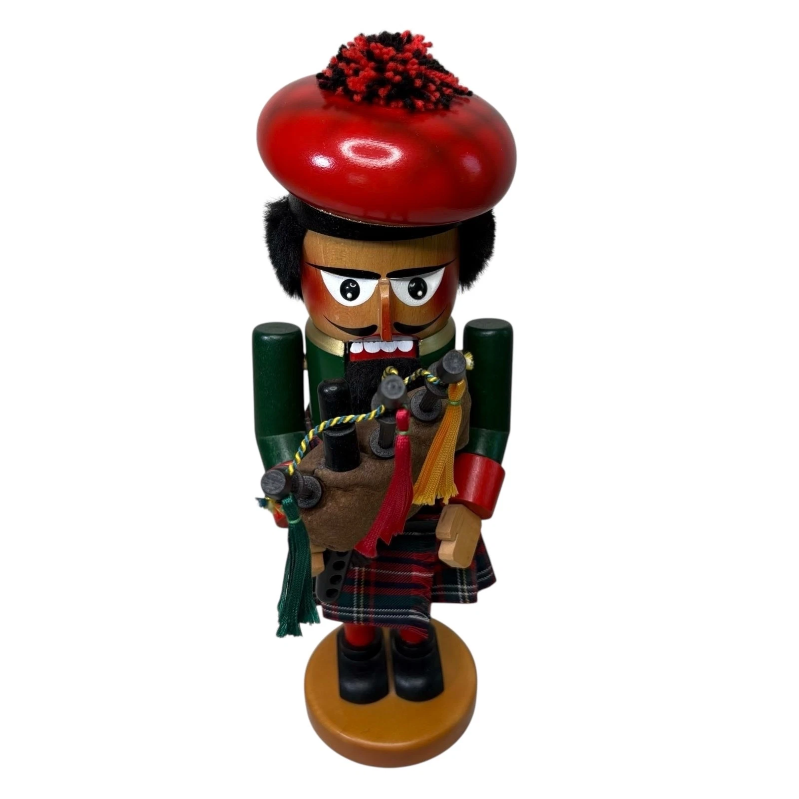 Steinbach Nutcracker Scottish Bagpiper 14” Volkskunst Germany Christmas