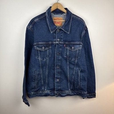 Levi's Mens Original Denim Trucker Jean Jacket - Dark Wash Blue - XL