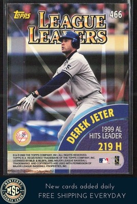 Luis Gonzalez / Derek Jeter 2000 Topps #466 Legend HOF