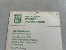 CARTE JOUEUR ASSE Dominique BATHENAY saison 1976/77 signée dédicacée St Etienne EUR 12,00 - FR