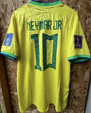 Brazil Neymar Jr #10 FIFA World Cup Qatar 2022 Soccer Jersey Yellow