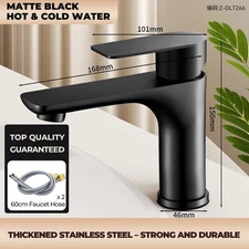Modern Chrome Bathroom Sink Faucet Single Handle Basin Mixer Tap Deck Mount