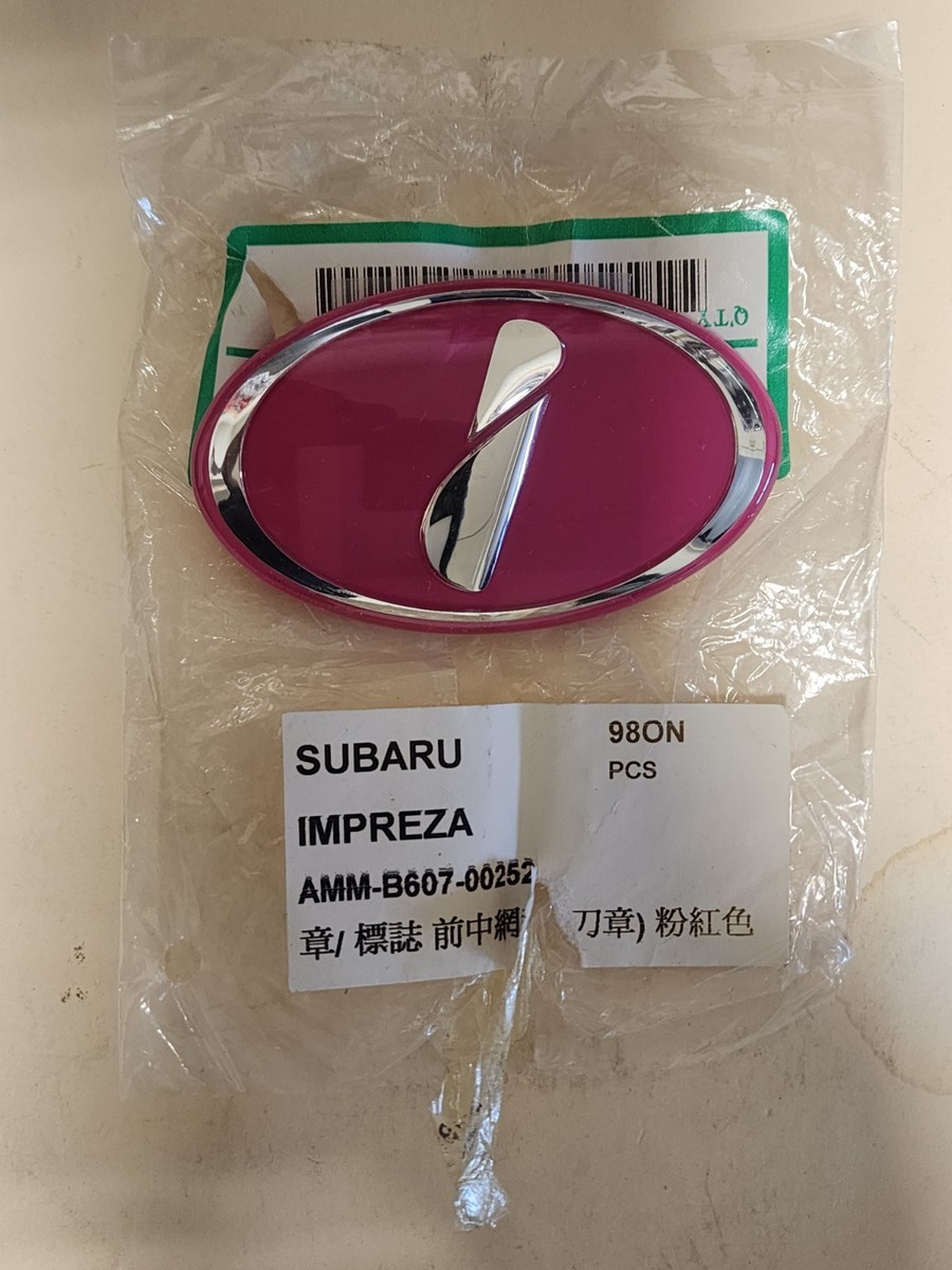 STS025500201 Genuine Subaru STi Pink 'I' Grille Badge Impreza WRX