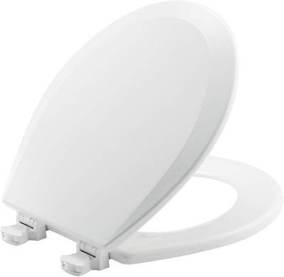 BEMIS 500EC 390 Toilet Seat with Easy Clean & Change Round, Cotton White 