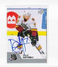 DAVID COTTON autographed SIGNED '20/21 Upper Deck AHL card CHICAGO WOLVES