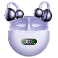 Wireless Earbuds Open Ear Clip On Headphones with LED Digital Display Chargin...