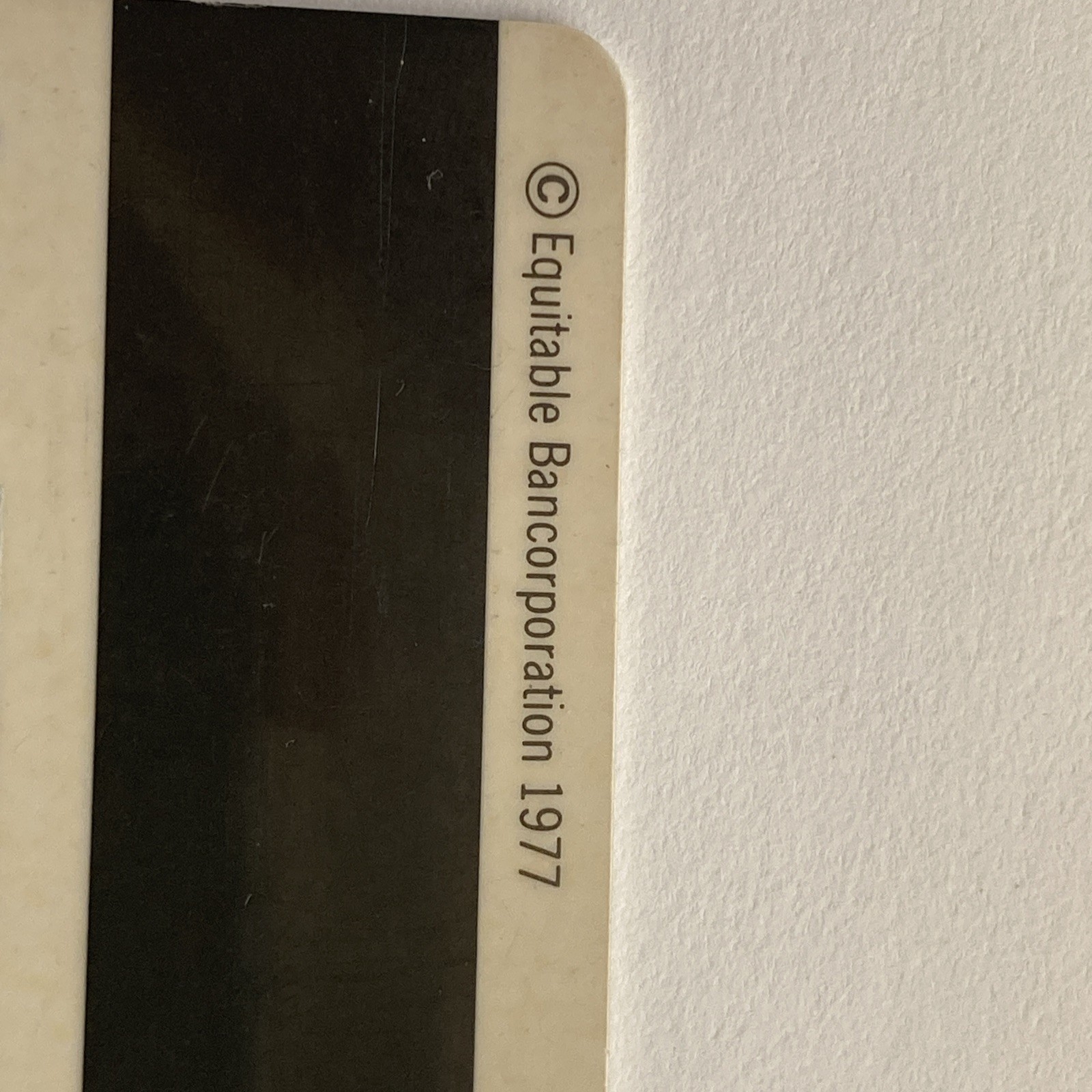 VTG 1977 Equitable Bank 1st Type Of ATM Card - “HARVEY WALLBANKER” RARE EXC COND