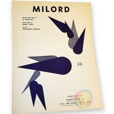 Milord Sheet Music 1959 Edith Piaf Hit Abstract Modernist Cover Art