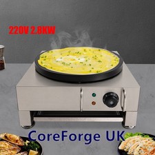 Commercial Electric Crepe Maker Non Stick Large Pancake Griddle Machine Round