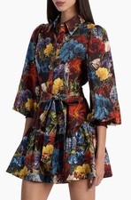 Alice Olivia Lily Drop-Waist Shirt Minidress Sz 8 NWT