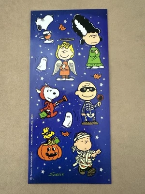 Peanuts Snoopy Halloween Pumpkin Stickers Sticker Sheet Friends Schulz Hallmark