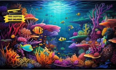 Coral Reef Aquarium Background Underwater Tropical Fish Coral Reef Aquatic Plant