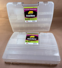 2 Plano 3870 Utility Box 5-22 Compartments, Plastic 15" x 11-1/4"x 2-1/4"