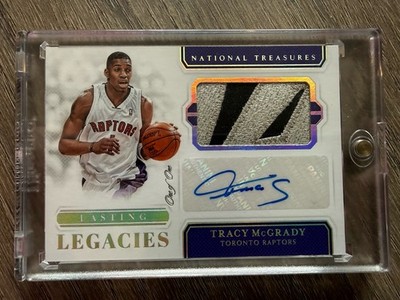 2018-19 Panini National Treasures Tracy McGrady Patch Auto 1/1 Raptors