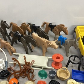 Playmobil 3 lbs Lot 45+ Figures Weapons Horses Cows Donkey Ruffnut Tuffnut HTTYD