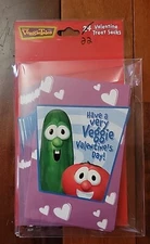 22 Veggie Tales Valentine Treat Sack Envelope Classroom Sunday School Exchange 