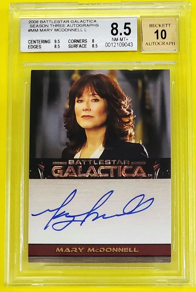 2008 Battlestar Galactica Staffel 3 Autogramm Mary Mcdonnell BGS 8.5 Nm-Mt + W/ - Bild 3 von 3