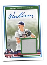 2023 USA Stars & Stripes Auto Jersey RC Alexander Clemmey 18U National Team /200