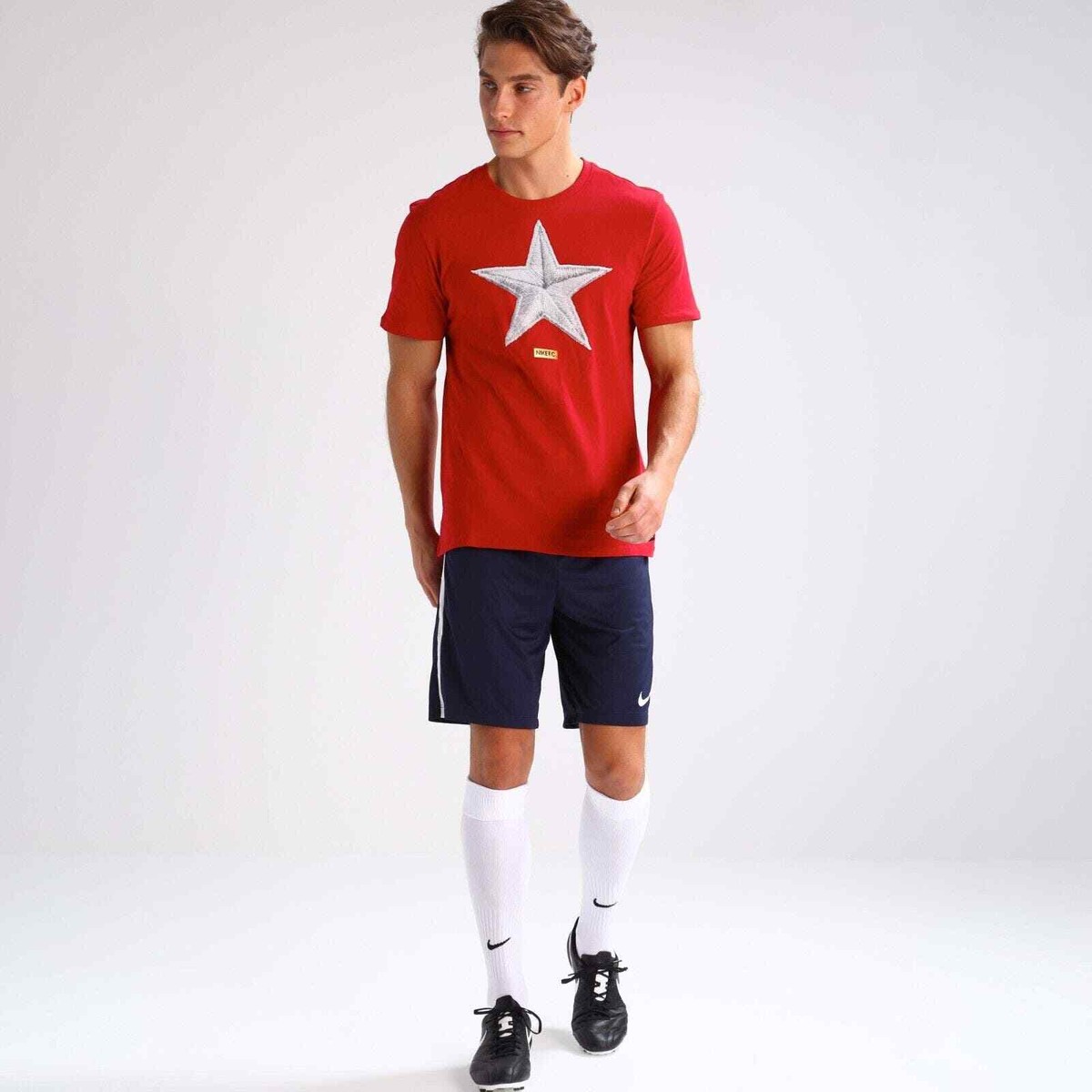 FCRB✕NIKE　SHIRT NIKE F.C.R.B. STAR GYM RED METALLIC GOLD SOCCER SHIRT SZ 2XL