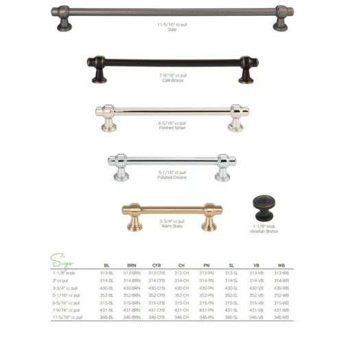 Atlas Homewares 314 Bronte 3" C-to-C Bar Cabinet Pull In Polished Nickel, New! - Picture 2 of 3