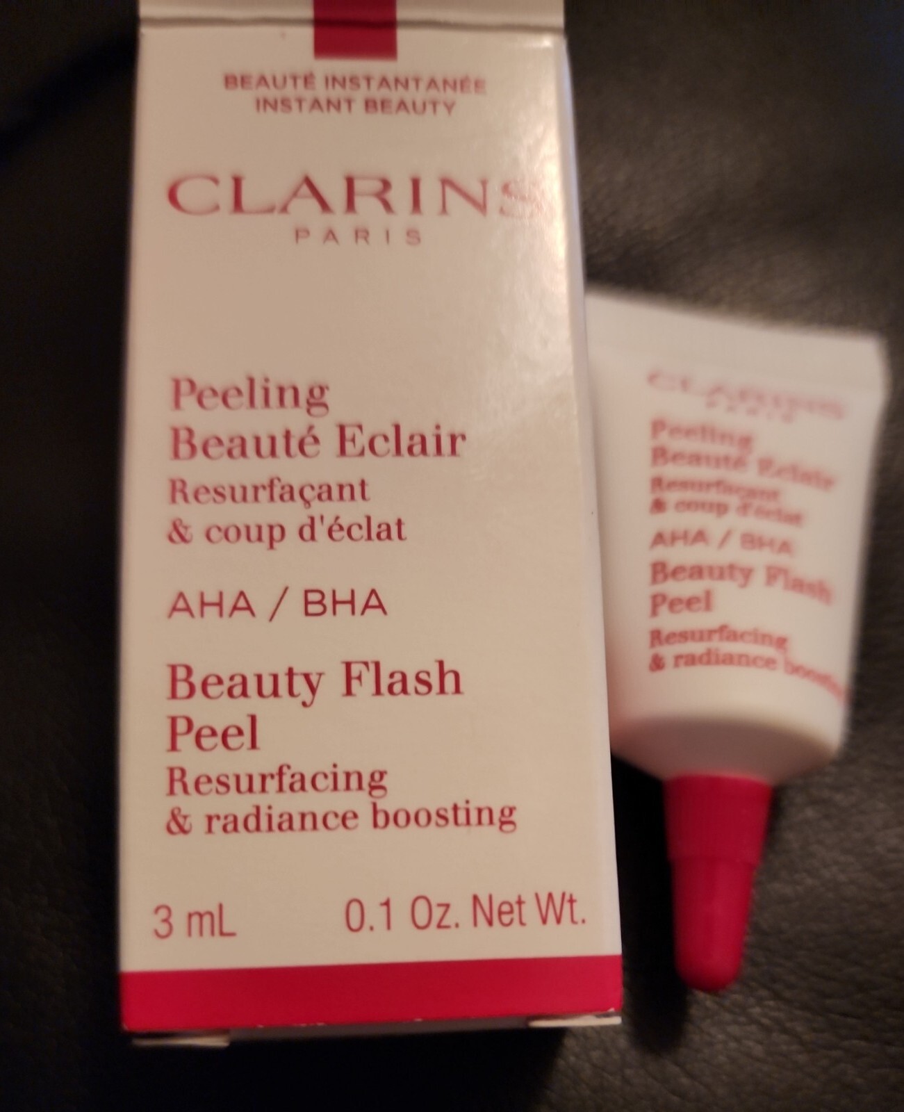 CLARINS Beauty Flash peel resurfacing radiance boosting 0.1oz 3ml BHA ...