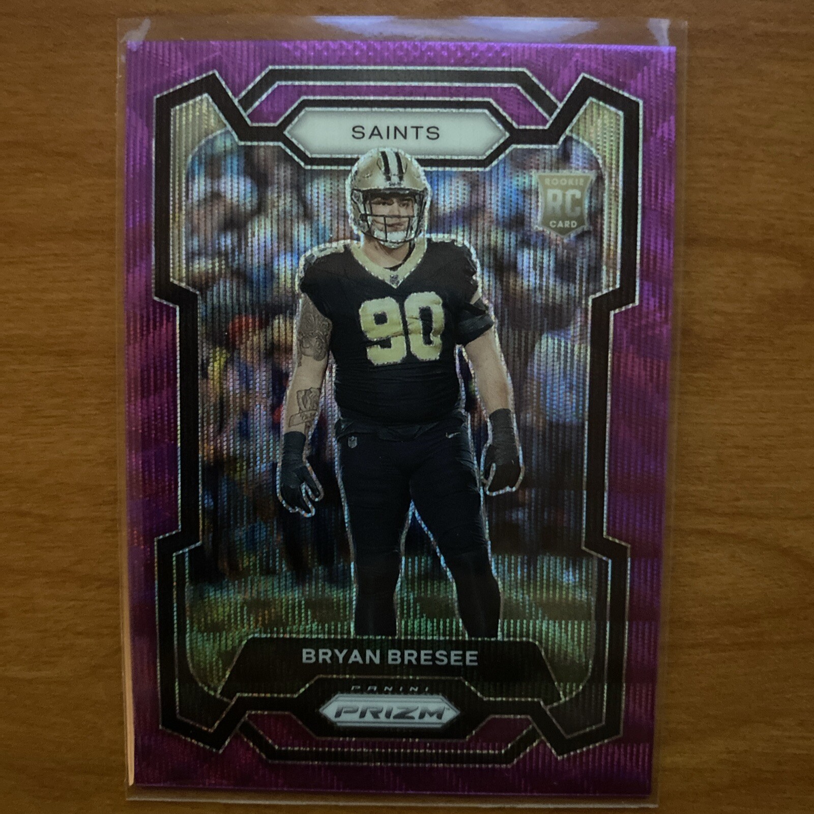 BRYAN BRESEE 2023 PANINI PRIZM PURPLE WAVE RC /99 #372 NEW ORLEANS SAINTS