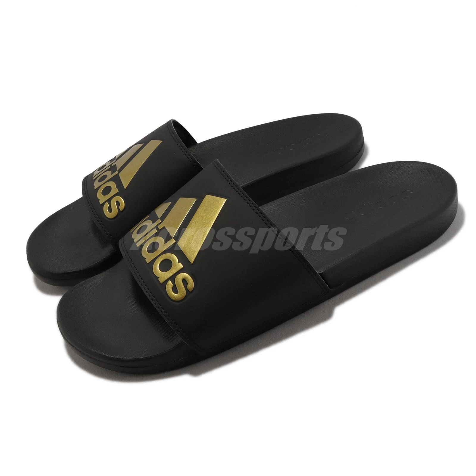 Sandali Adidas Adilette Comfort oro nero metallizzato uomo unisex pantofole GY1946