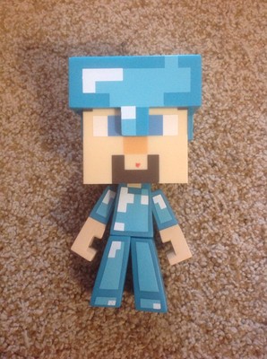 minecraft diamond steve figure