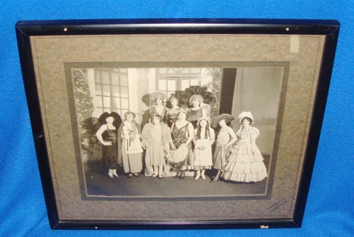 Vintage Women in Costumes Halloween Party Framed Photograph