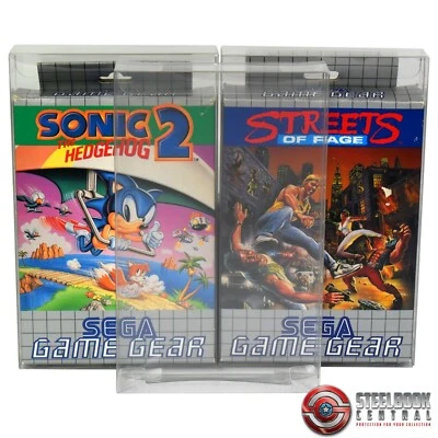 STEELBOOK CENTRAL 10 x GP21 Game Gear Box Protectors for Sega 0.4mm PET Plastic Display Case