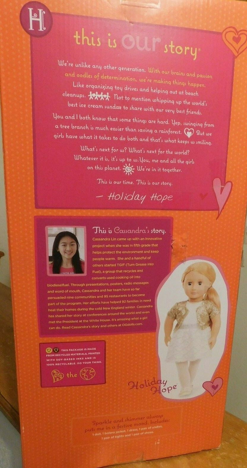 our generation holiday hope doll 46cm